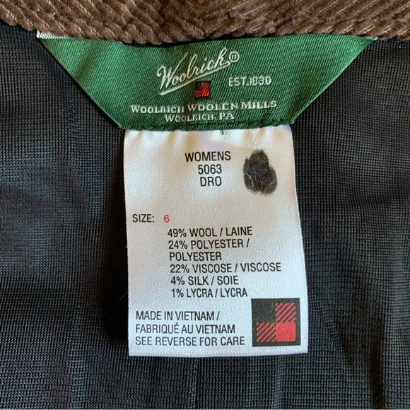 Woolrich Woodlyn Brown With White Speckles Wool Blend A Line Mini Skirt - Picture 11 of 11